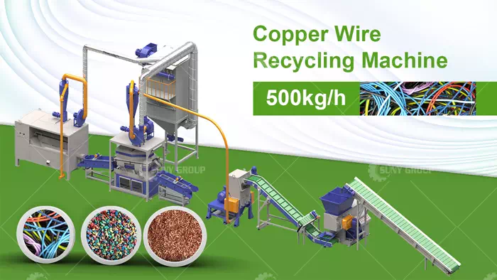 Copper wire recycling processing machines