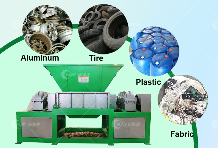 Plastic Waste Double Shaft Shredder Machine