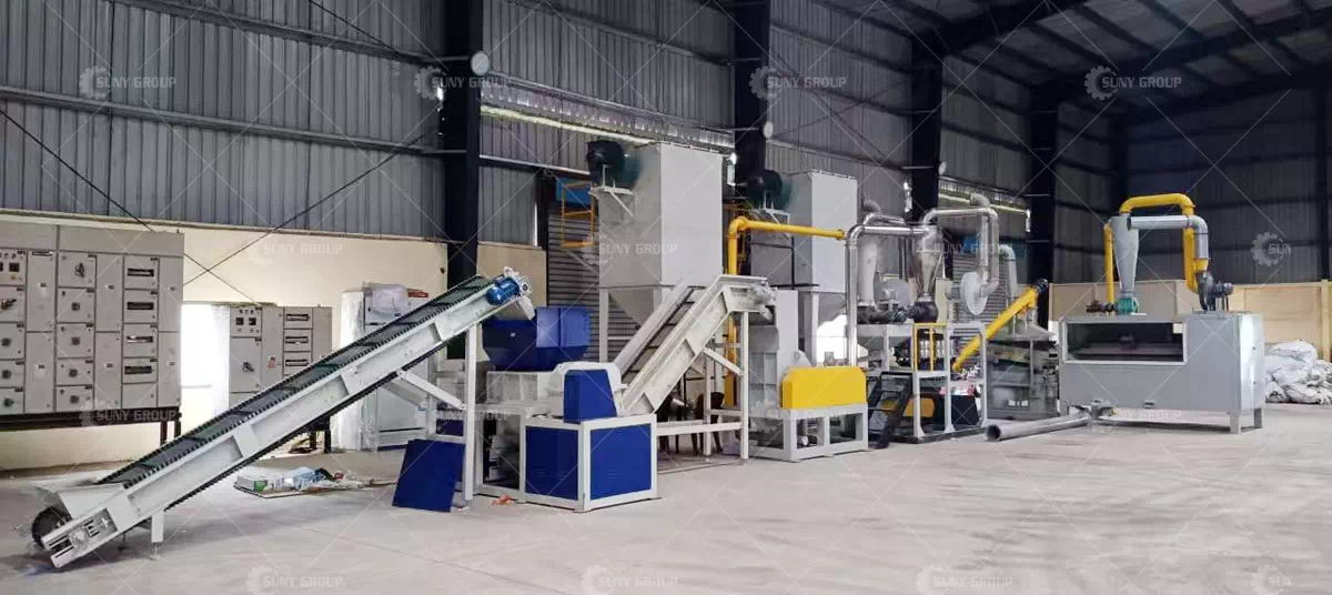 Indian Customer's E-waste Recycling Production Line Site